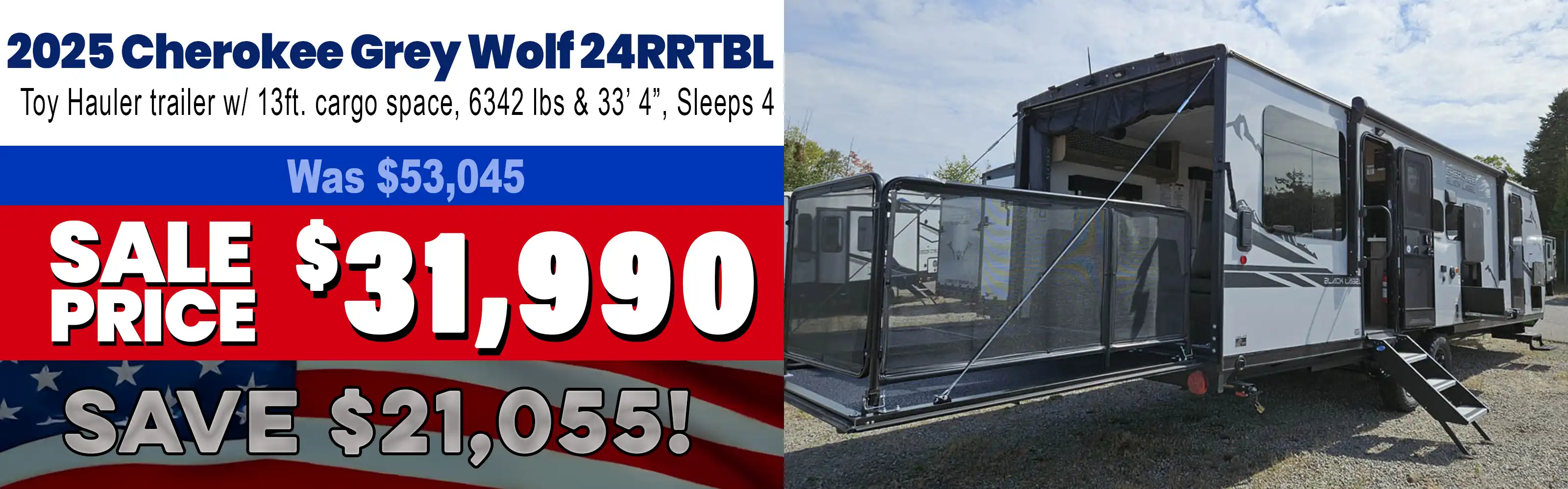 2025 Grey Wolf 24RRTBL Toy Hauler Trailer